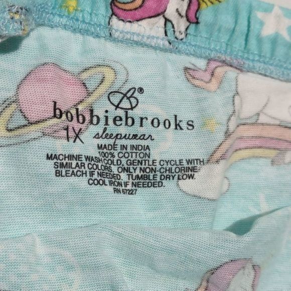 3 for $18 Bobbie Brooks Unicorn Sleepwear‎ Sz 1x - Picture 5 of 5